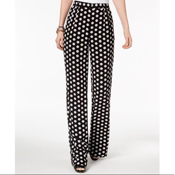 Michael Kors Pants - Michael Kors polka dot palazzo pants